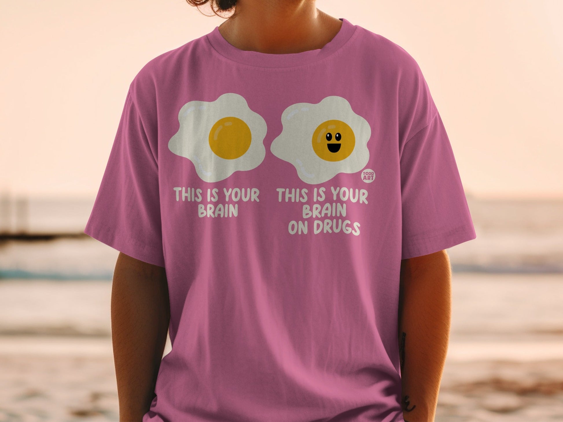 This Is Your Brain On Drugs Pink T-shirt