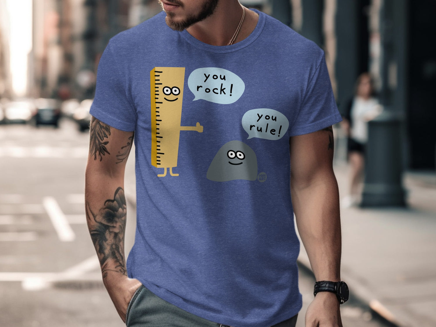 Fun Graphic Shirt with You Rock You Rule Design