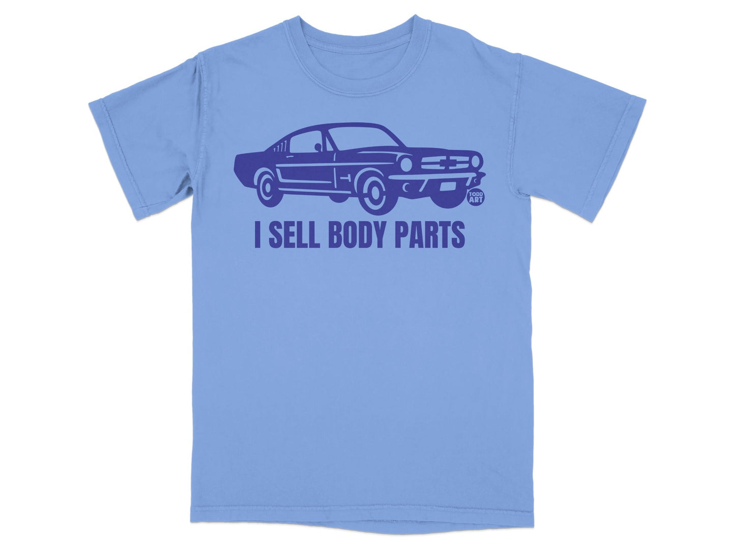 I Sell Body Parts Fun Car Graphic T-Shirt for Auto Lovers