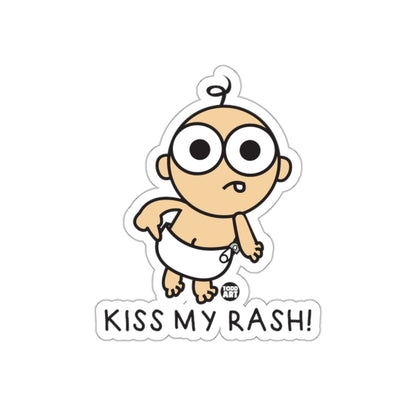Funny Kiss My Rash Cartoon Baby Sticker product