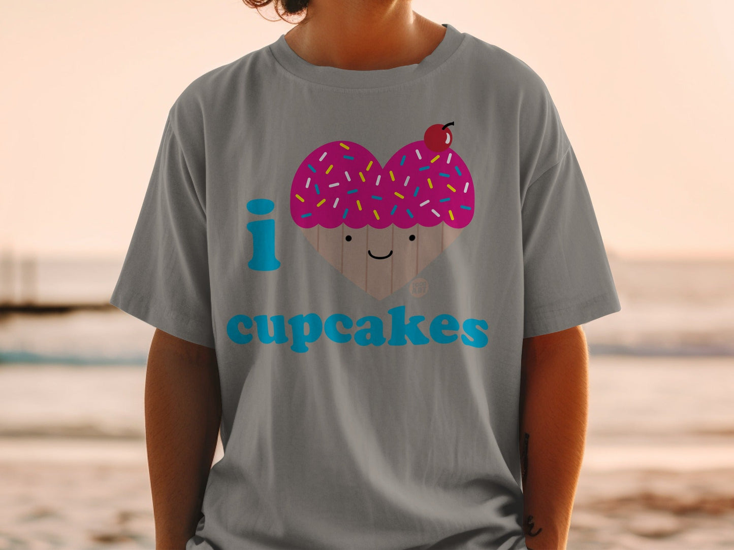 I Love Cupcakes Cute Happy Muffin Face Shirt