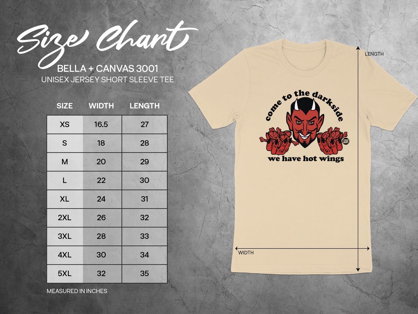 Come to the Dark Side We Have Hot Wings Graphic Tee