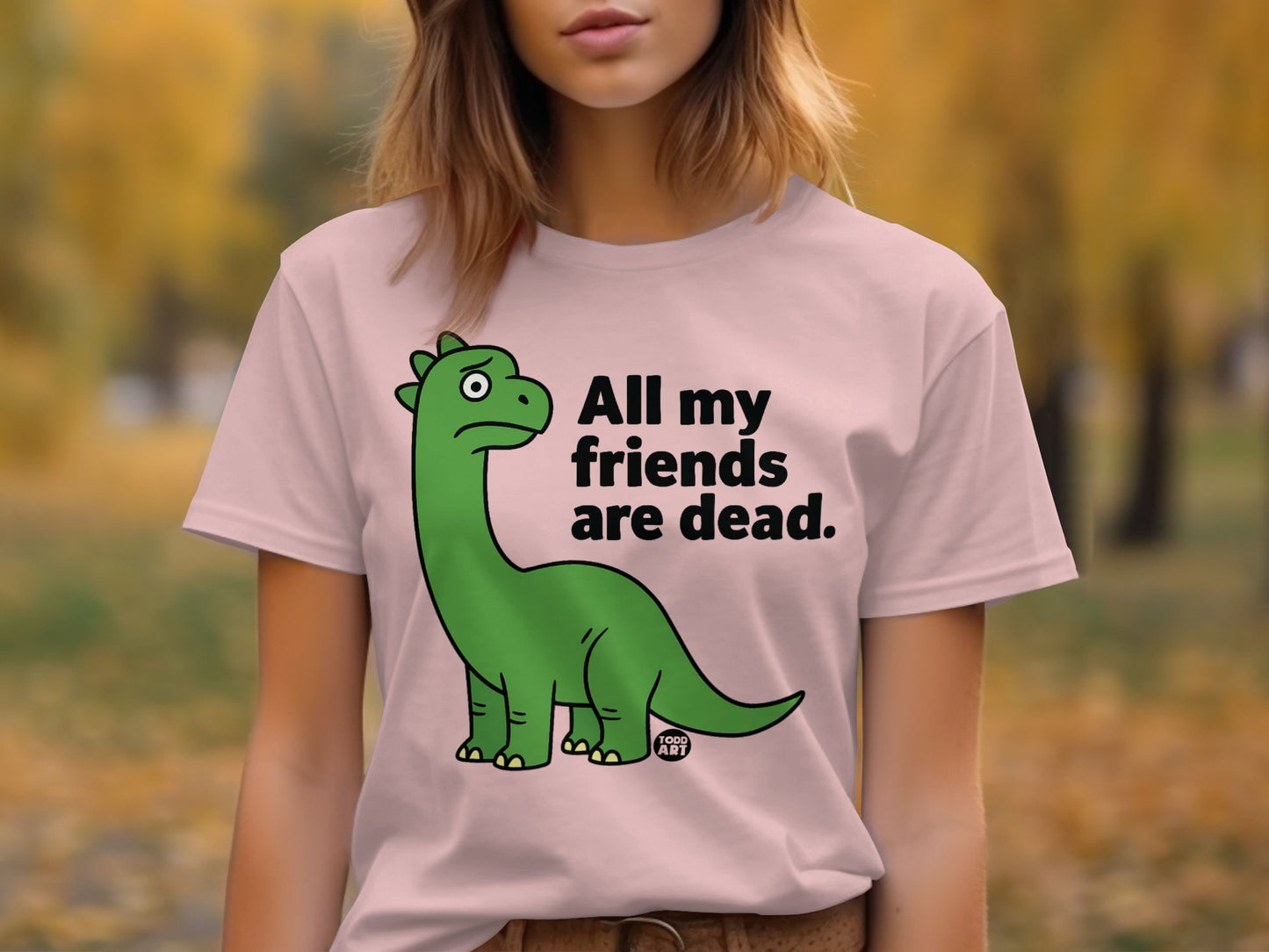 All My Friends Are Dead Dinosaur Graphic Tee