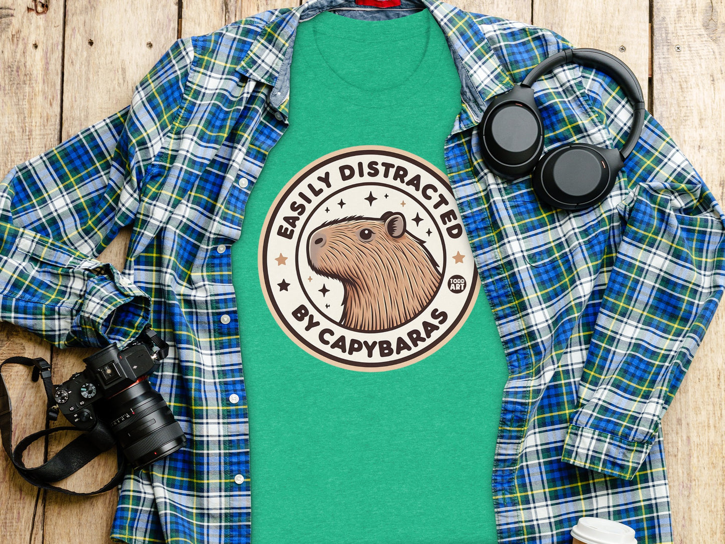 Easily Distracted by Capybaras Graphic T-Shirt