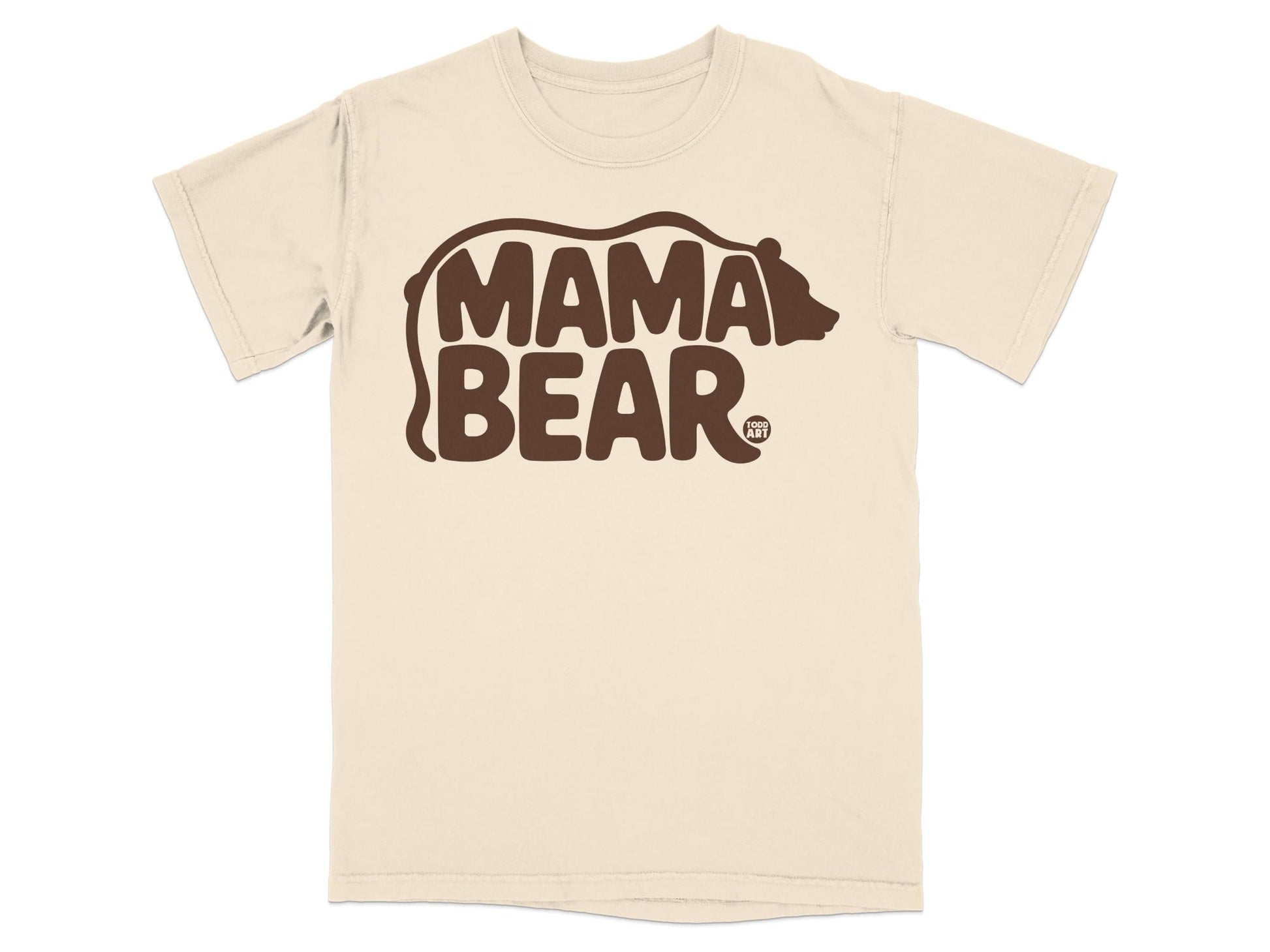 Stylish Mama Bear Graphic Print T-Shirt for Moms