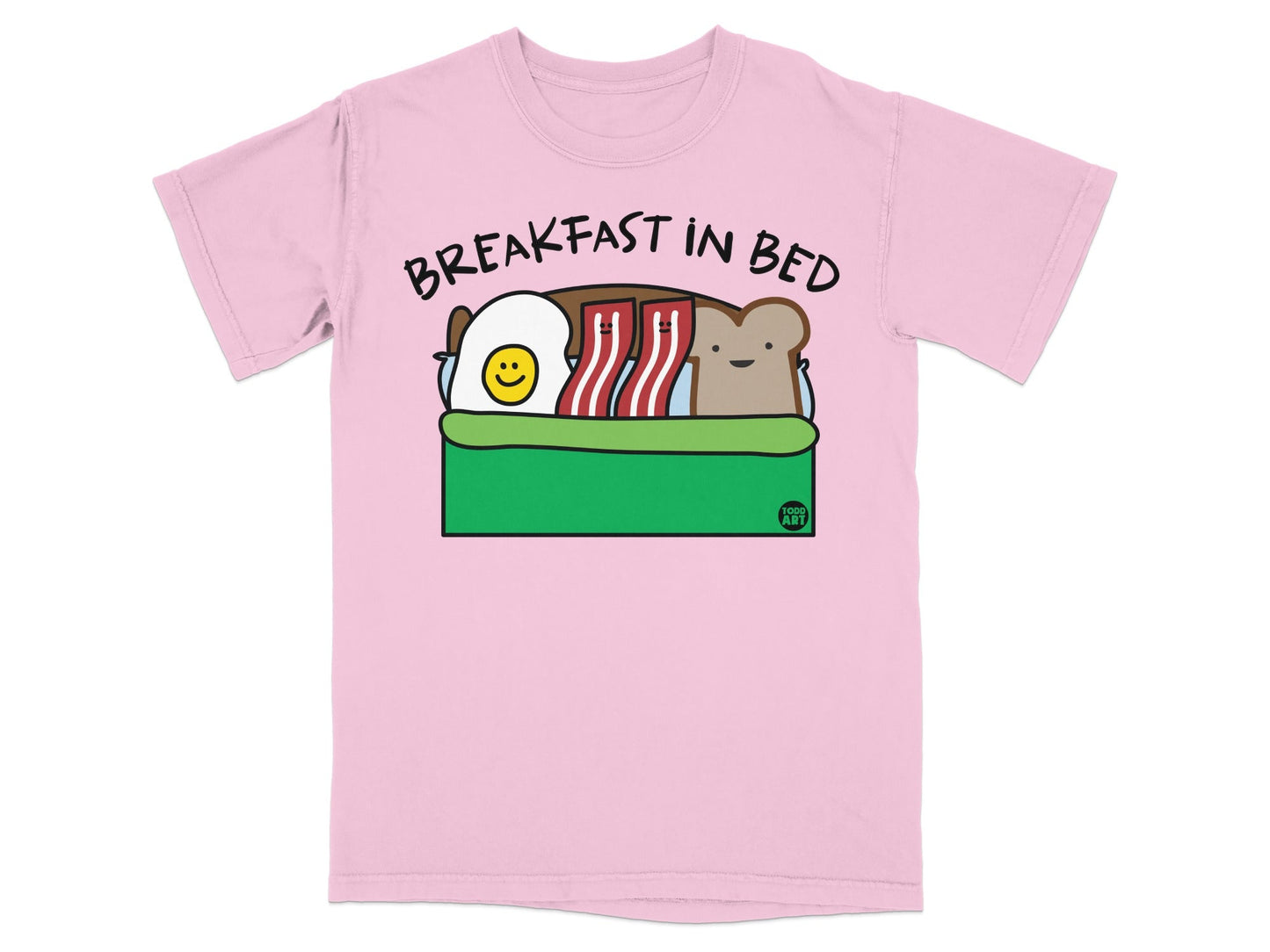 Breakfast In Bed Funny Graphic T-Shirt For All Ages