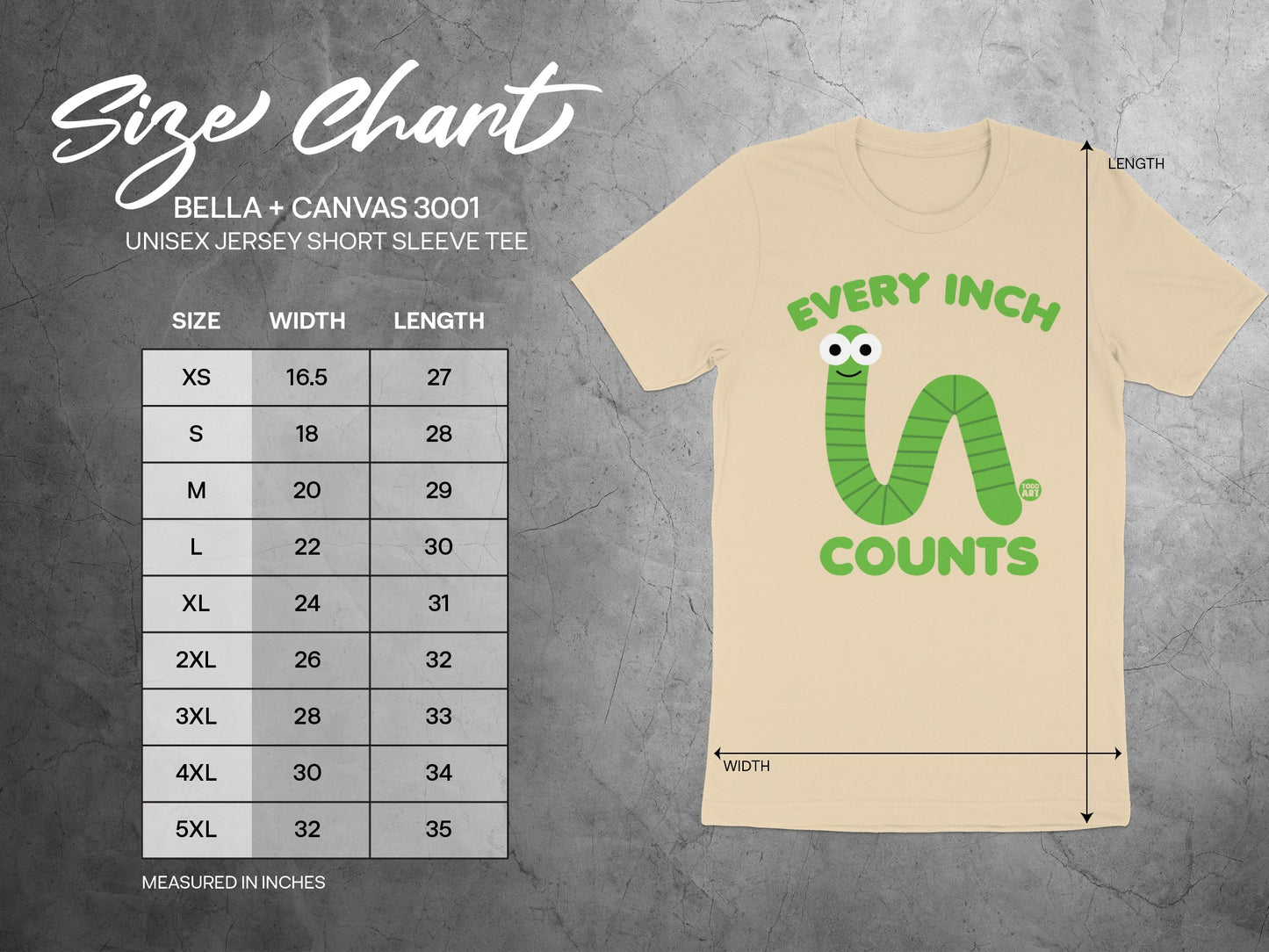 Every Inch Counts Unisex Jersey Short Sleeve Tee