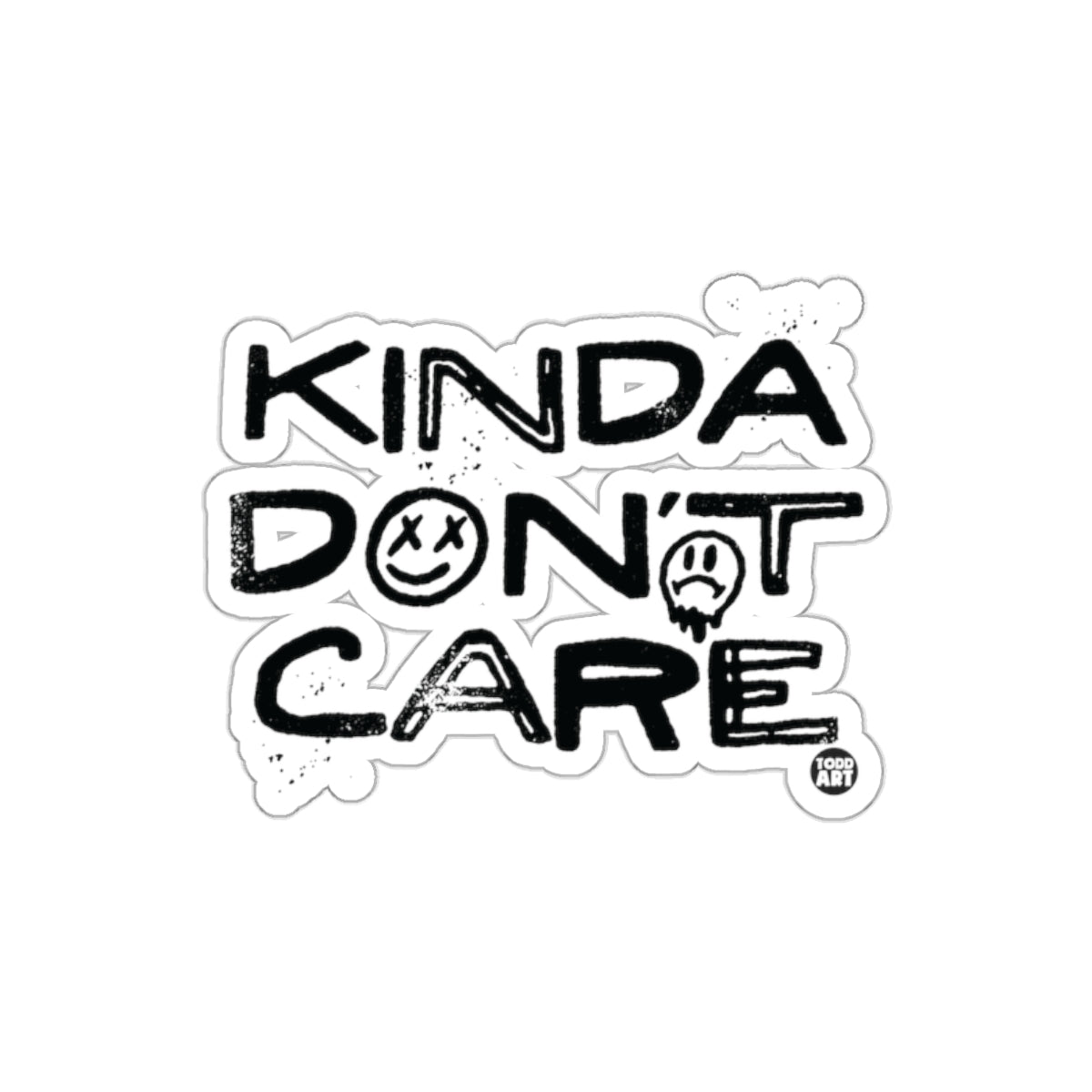 Playful Kinda Don't Care Fun Sticker Product