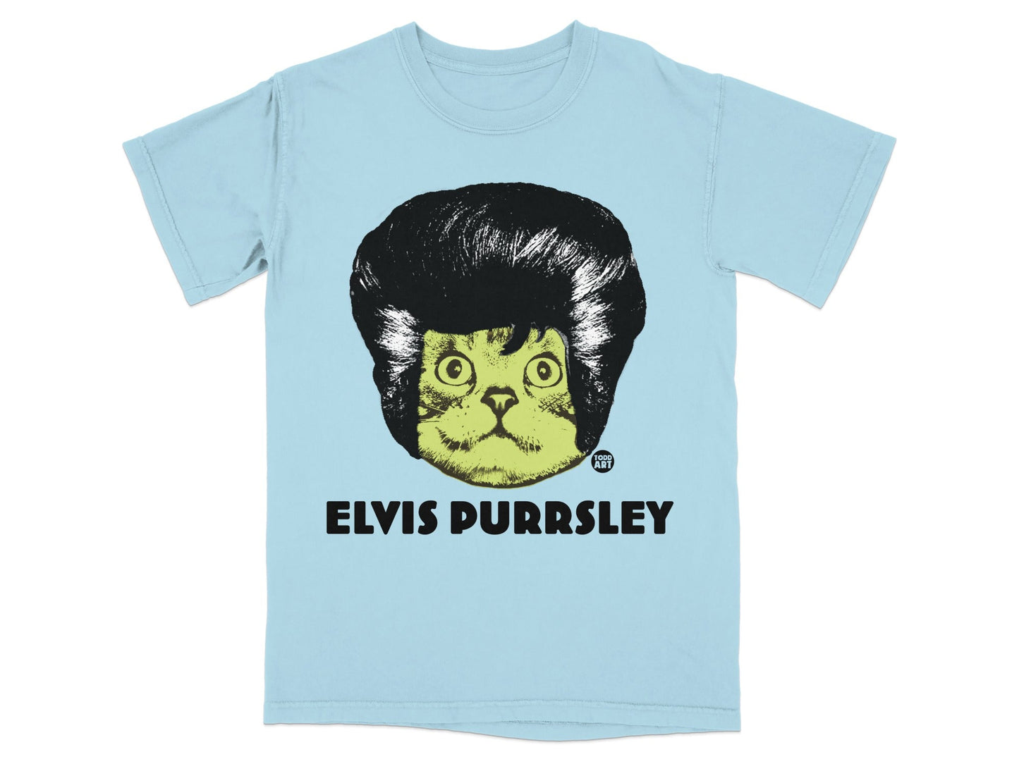ELVIS PURRSLEY Cat with Wig Graphic T-Shirt Product