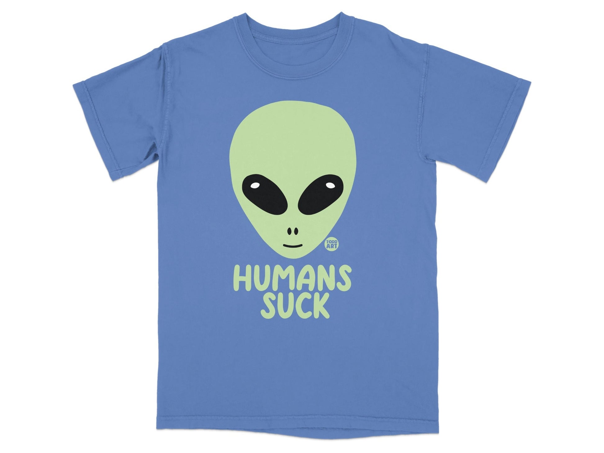 Humans Suck Alien Graphic Tee Shirt