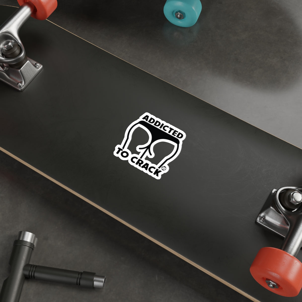 Addicted to Crack Skateboard with Logo Design
