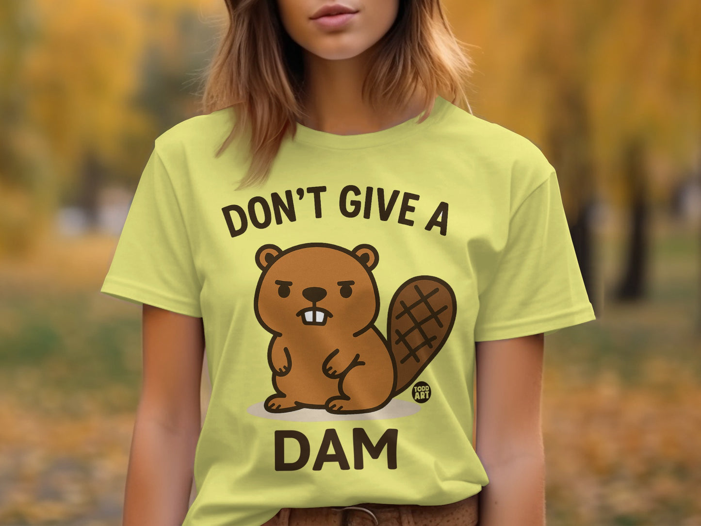 Don't Give a Dam Beaver Humorous Graphic Tee