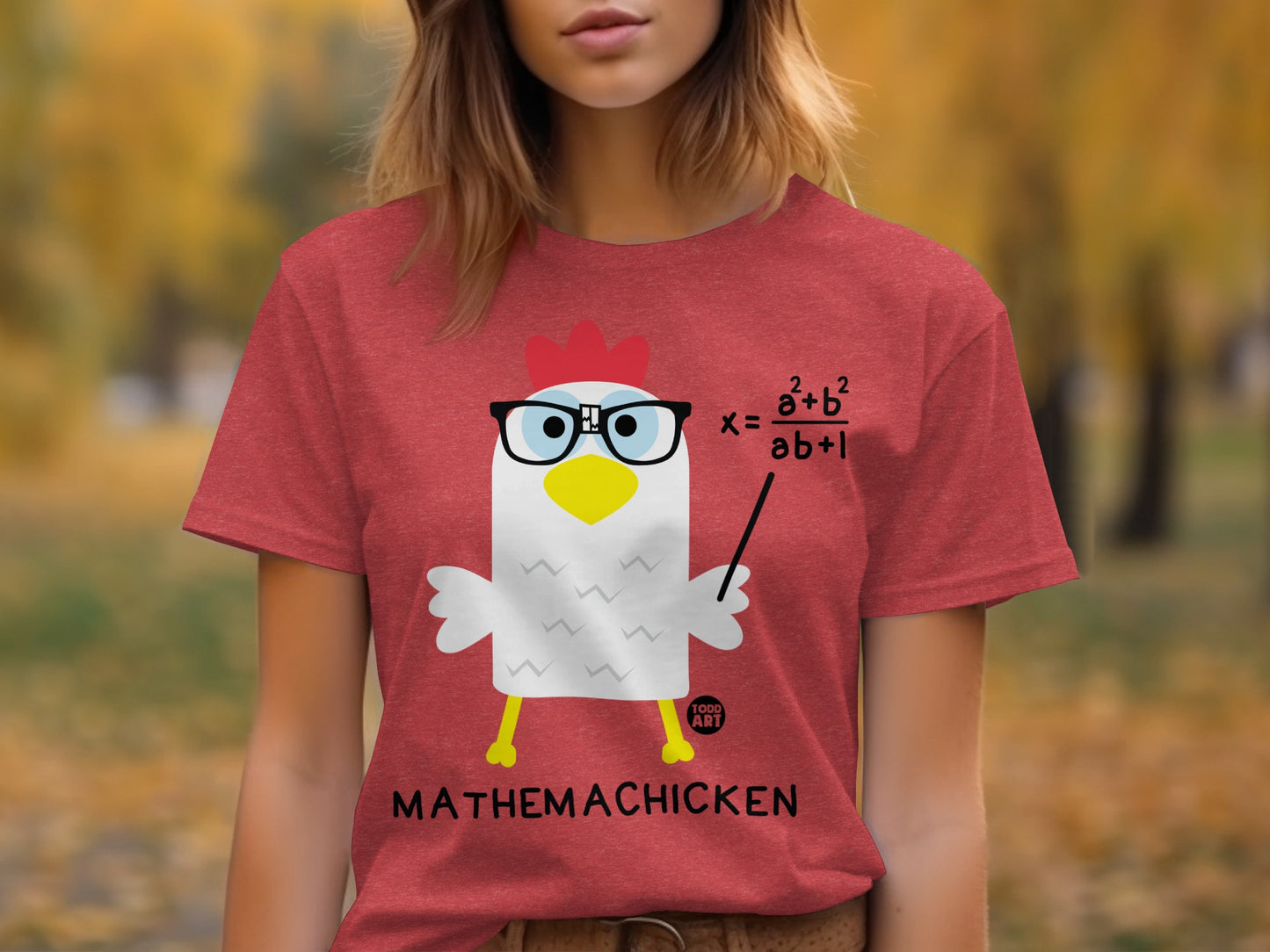 Fun Mathemachicken Design Featuring Cute Chicken Shirt