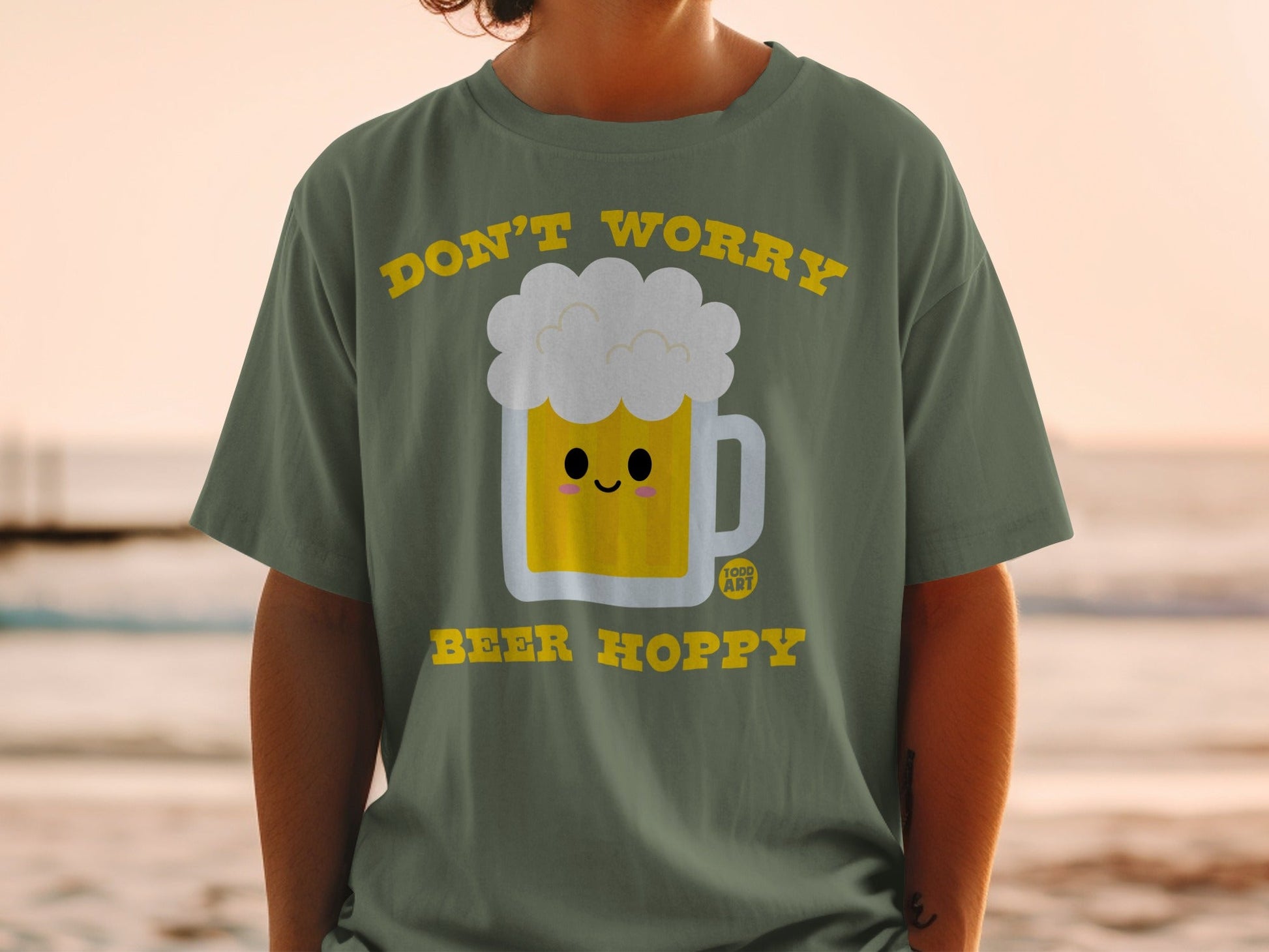 Don't Worry Beer Hoppy Graphic Tee Shirt