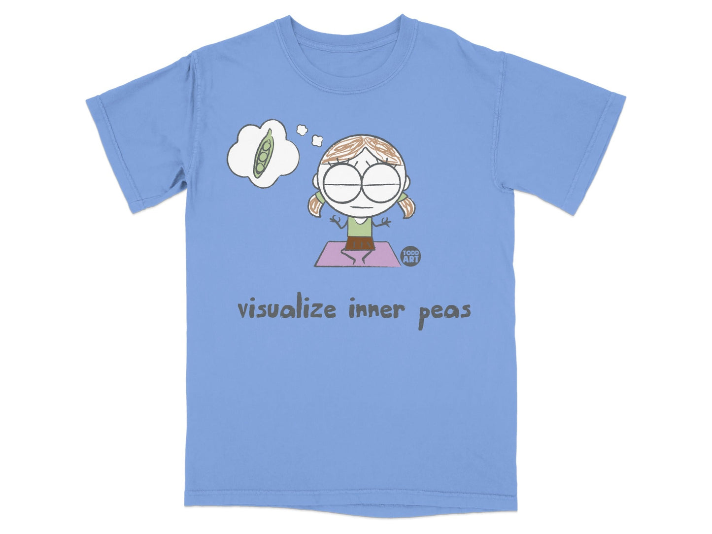 Visualize Inner Peas Funny Yoga-themed T-shirt