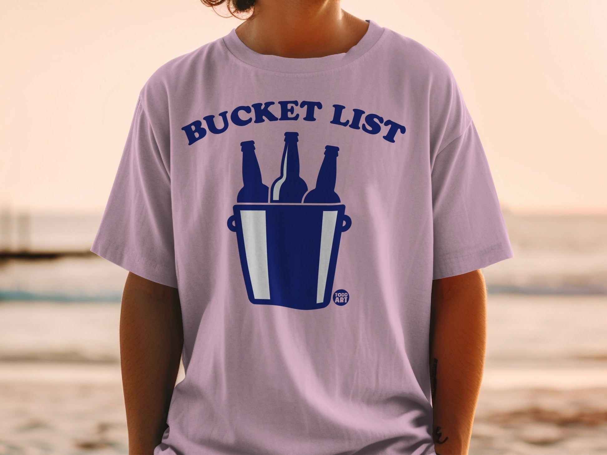 Bucket List Bottle and Bucket Graphic T-shirt
