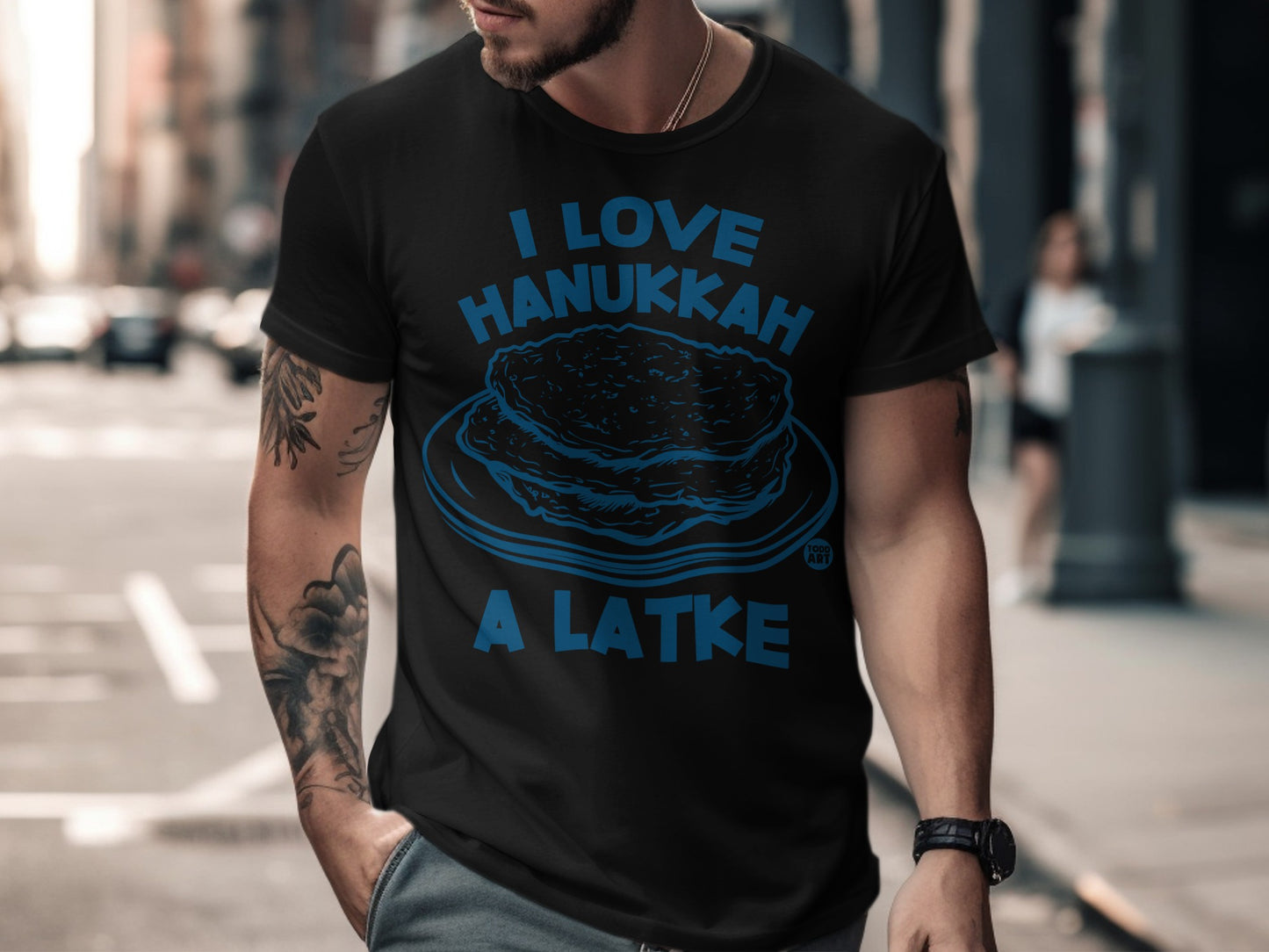 I Love Hanukkah A Latke Graphic Tee Shirt Product