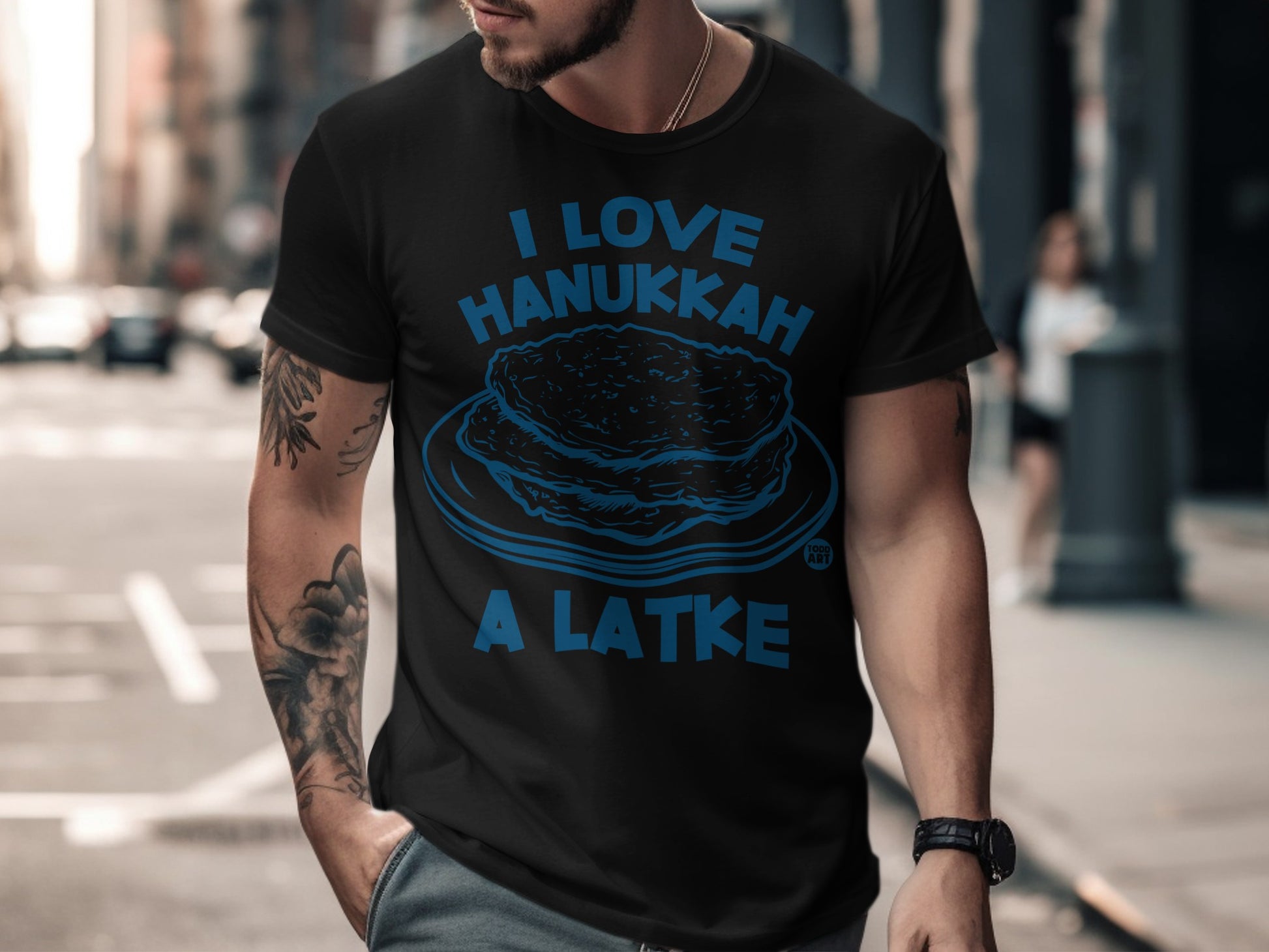 I Love Hanukkah A Latke Graphic Tee Shirt Product