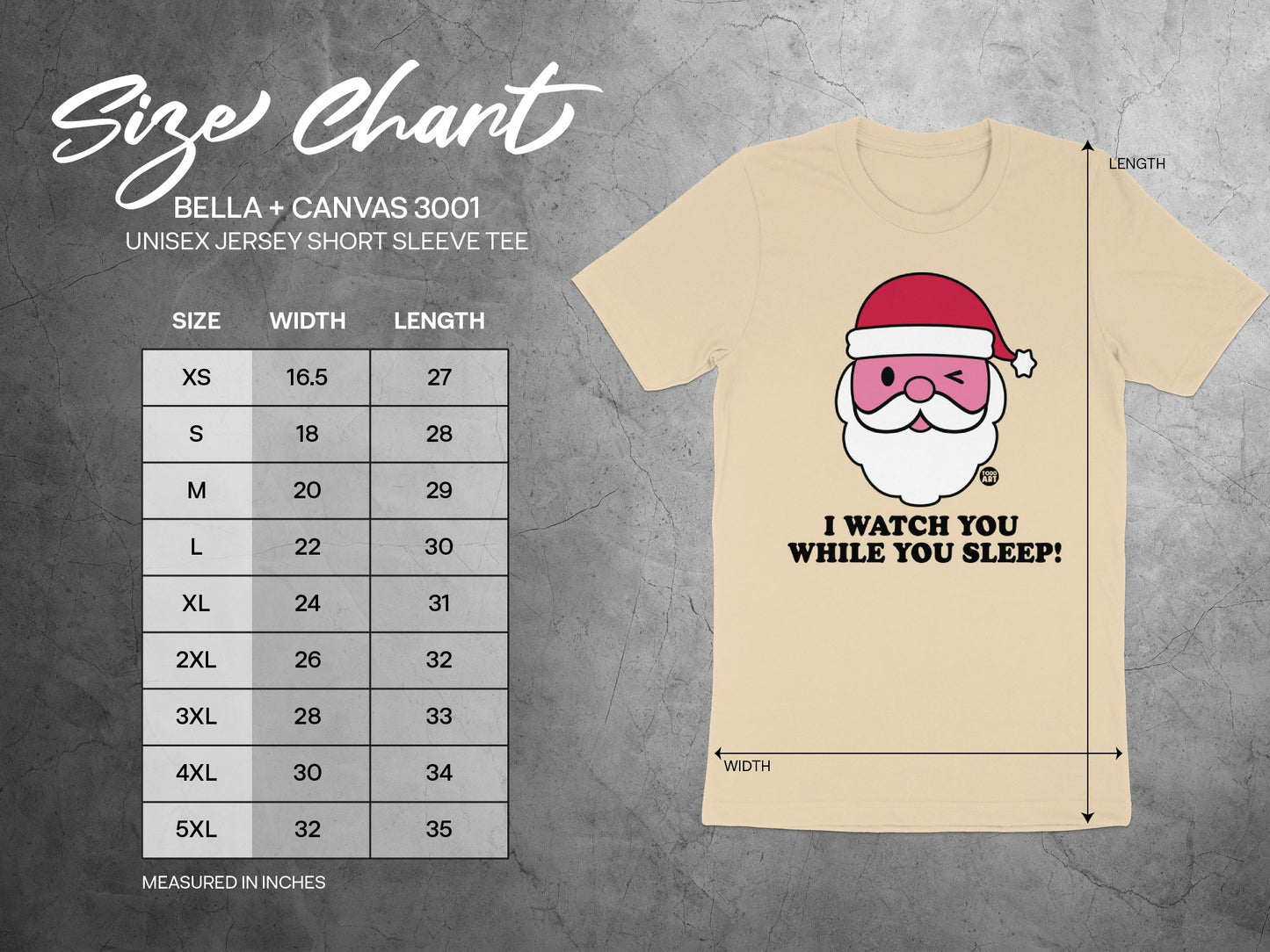 Funny Santa Claus I Watch You While You Sleep Shirt