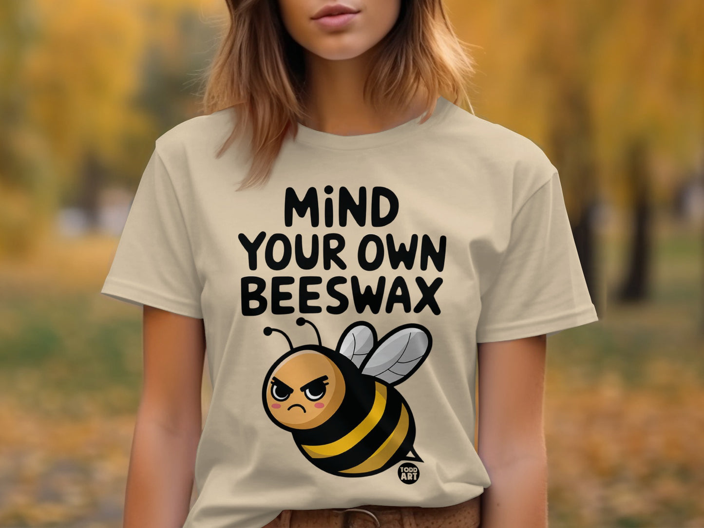 Mind Your Own Beeswax Funny Graphic Tee