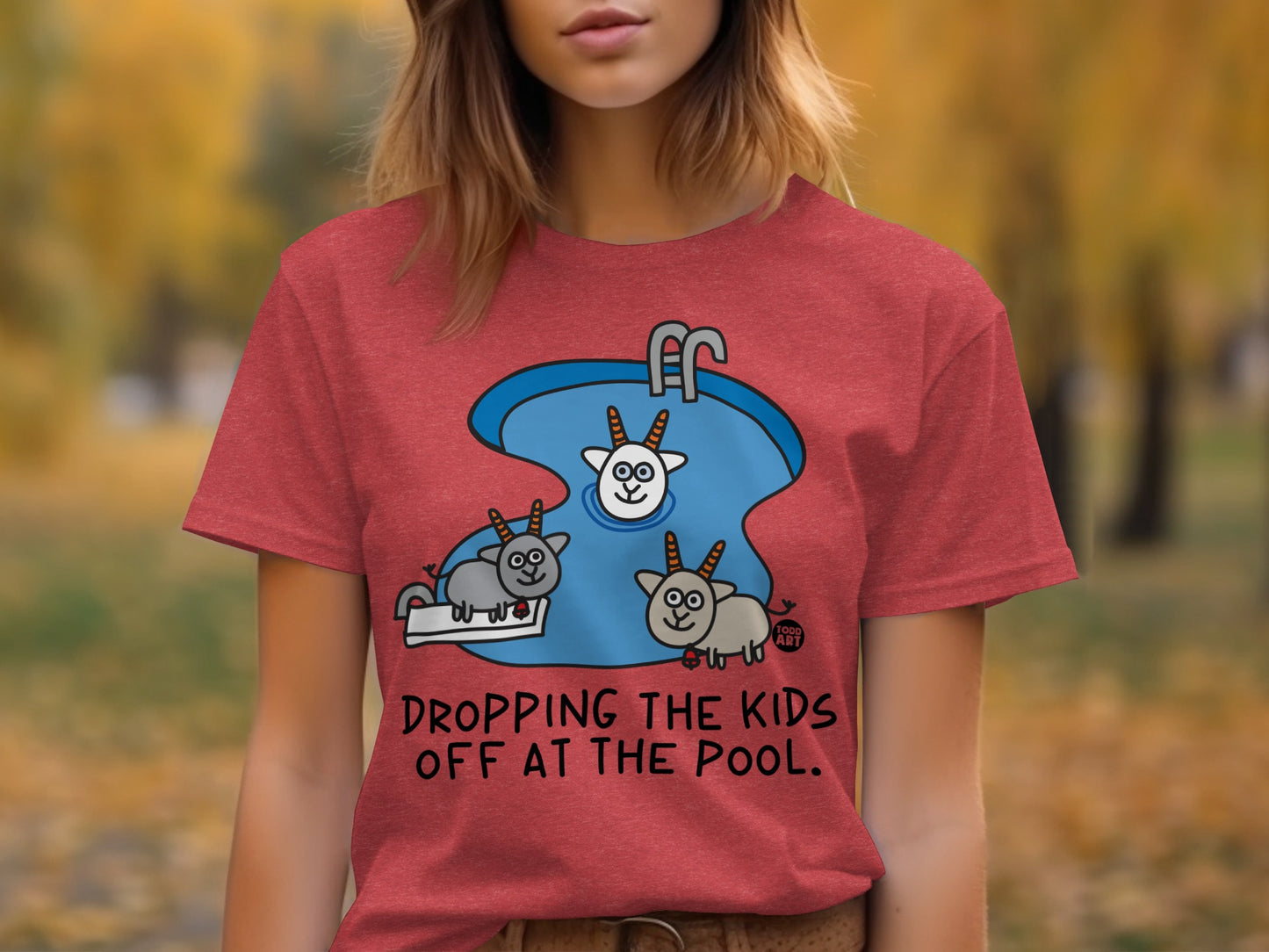 Dropping The Kids Off at The Pool T-Shirt Fun Design
