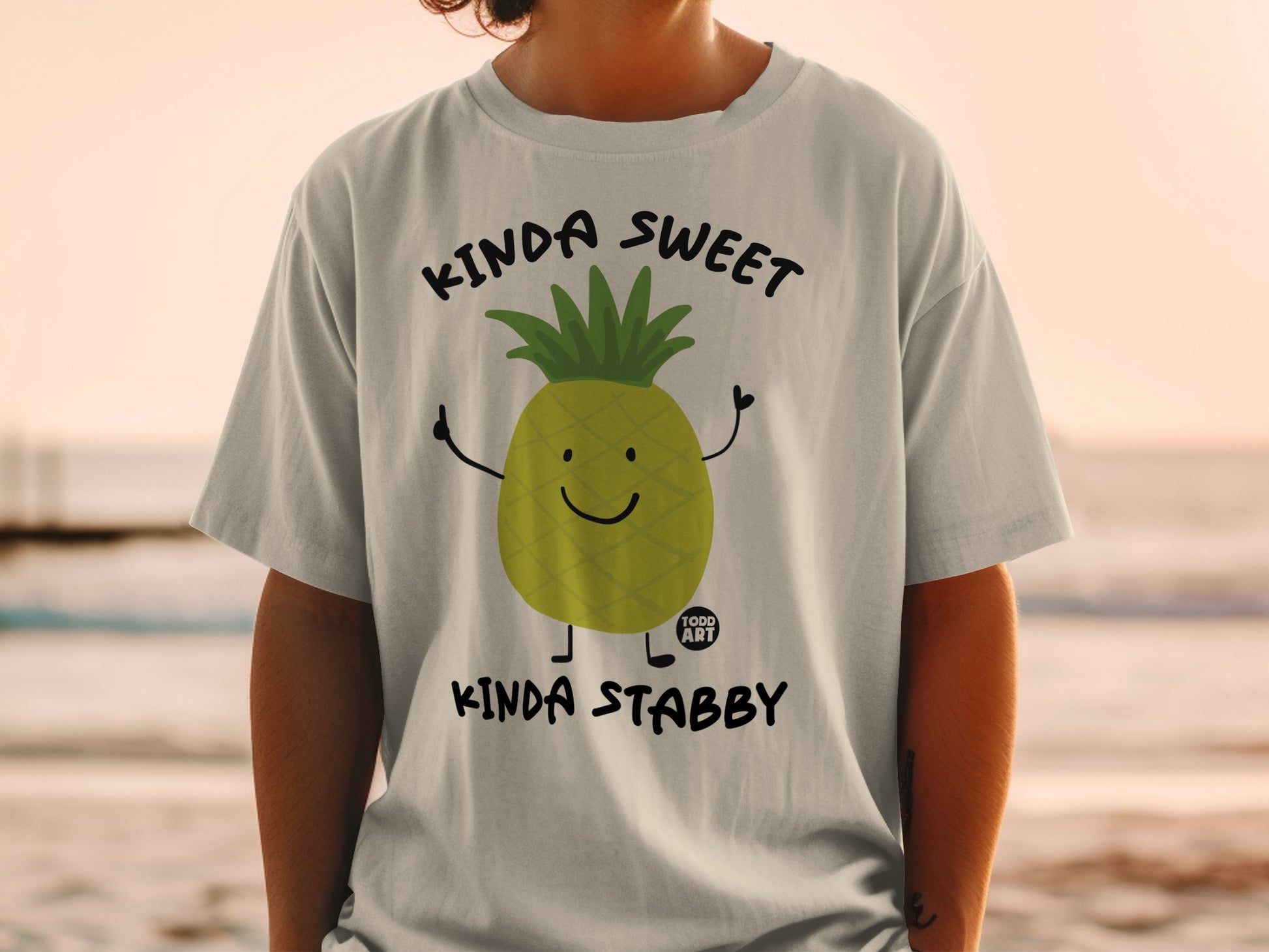 Kinda Sweet Kinda Stabby Pineapple Funny T-shirt product type