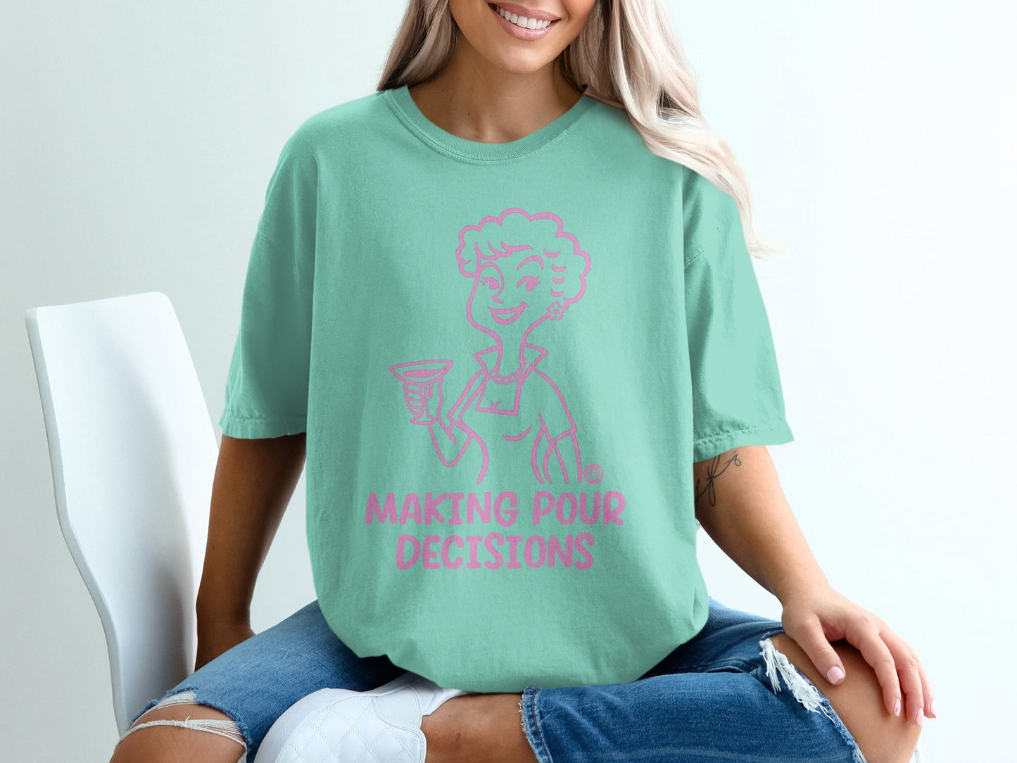 Making Pour Decisions Graphic Tee for Casual Wear