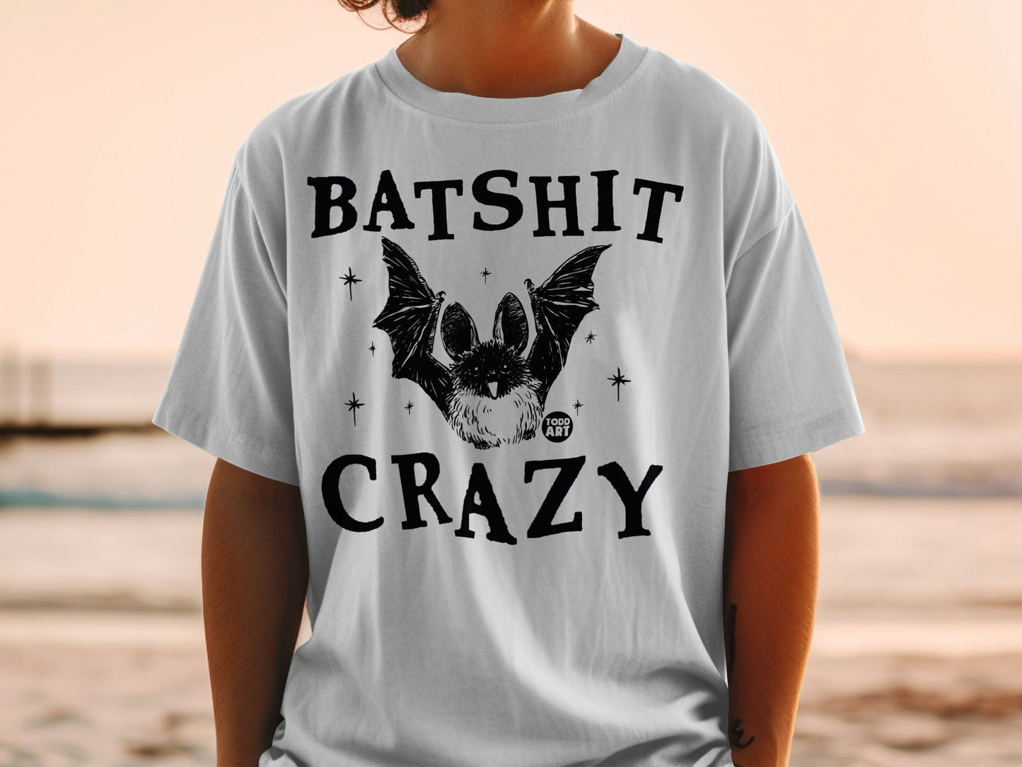 Batshit Crazy Funny Bat Illustration Graphic T-Shirt