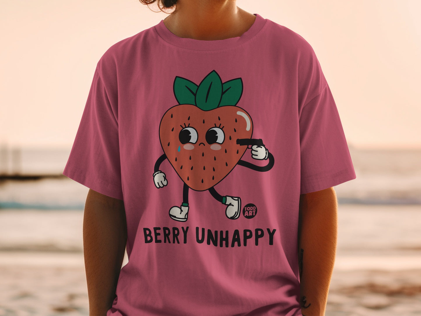 Berry Unhappy Strawberry Gun Sad Pink product type
