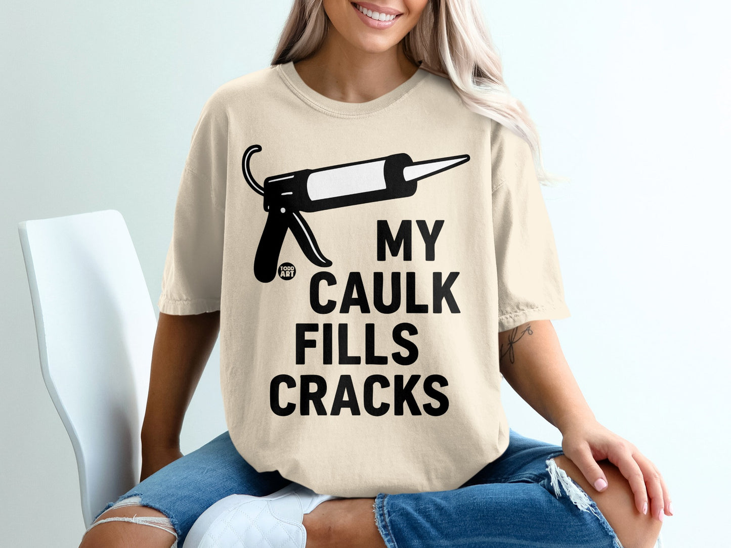 Caulk Gun Design My Caulk Fills Cracks Funny Product