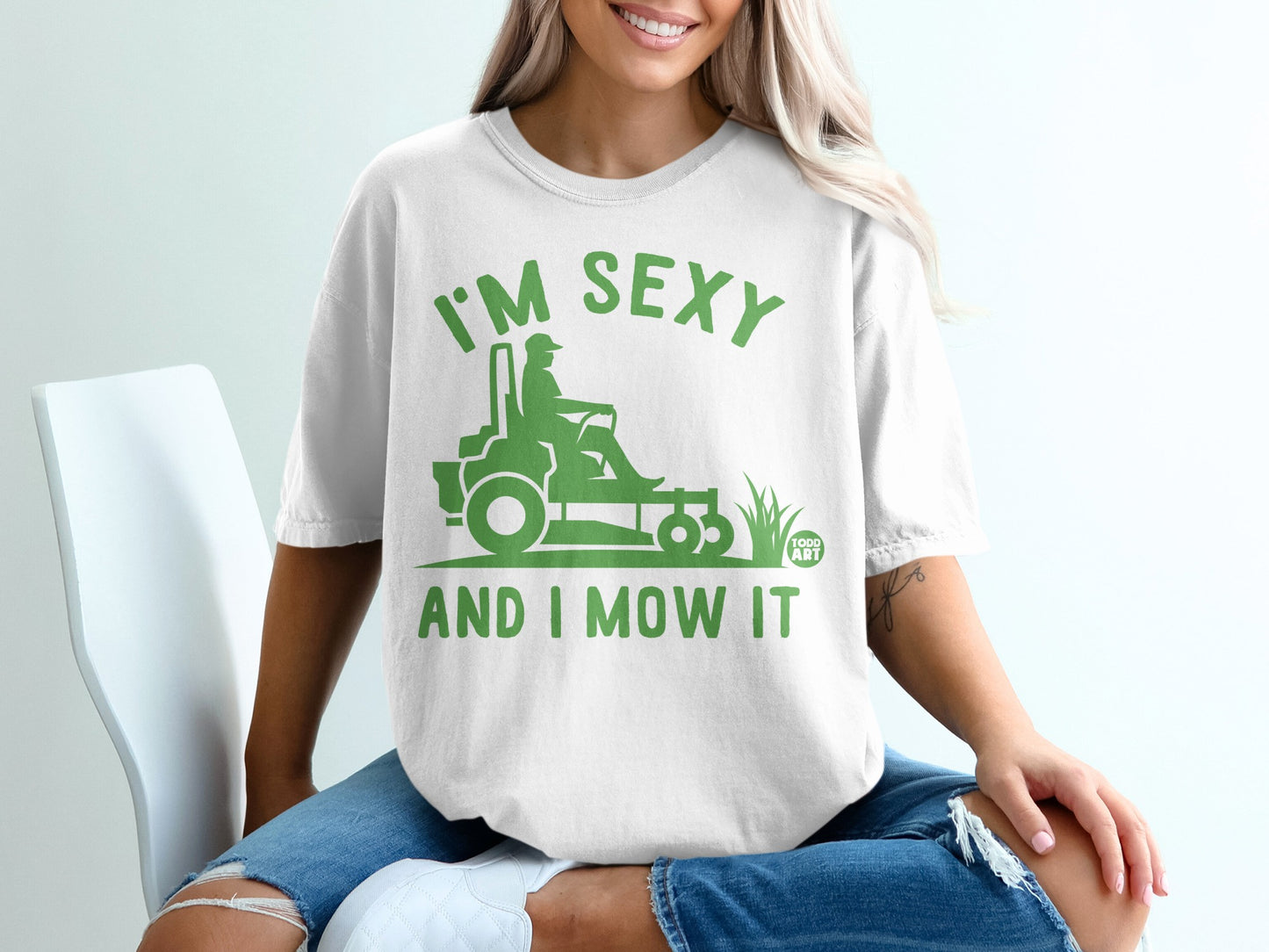 I'm Sexy And I Mow It Riding Lawnmower Funny Shirt product type