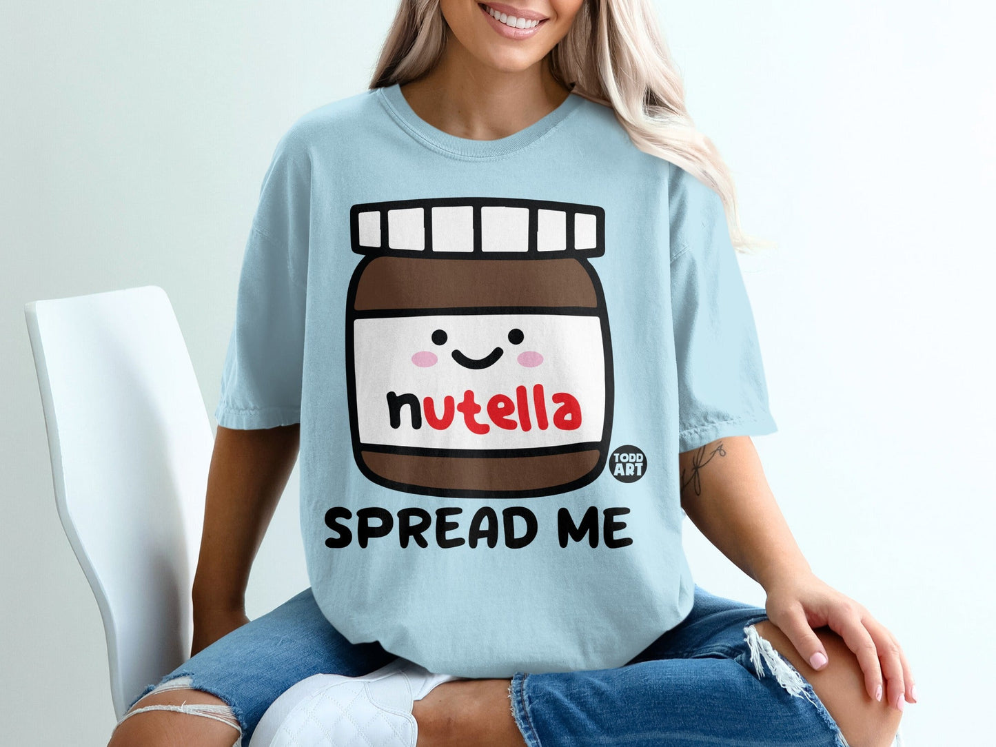 Nutella Spread Me Cute Graphic Tee for Fun Style
