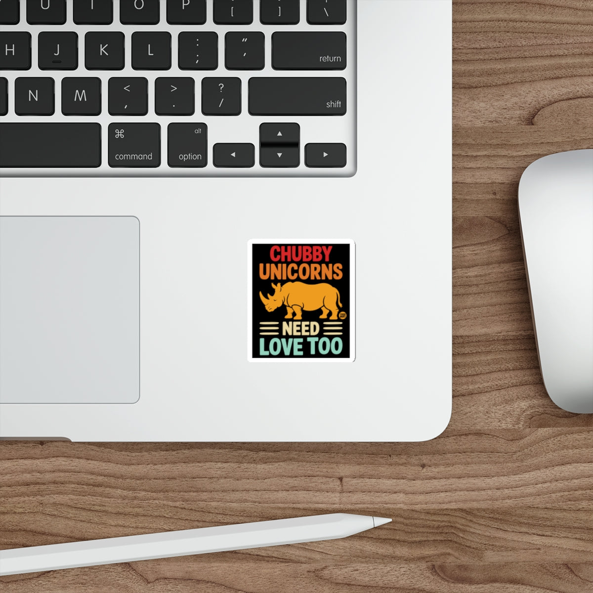 Chubby Unicorns Need Love Too Sticker Fun Design