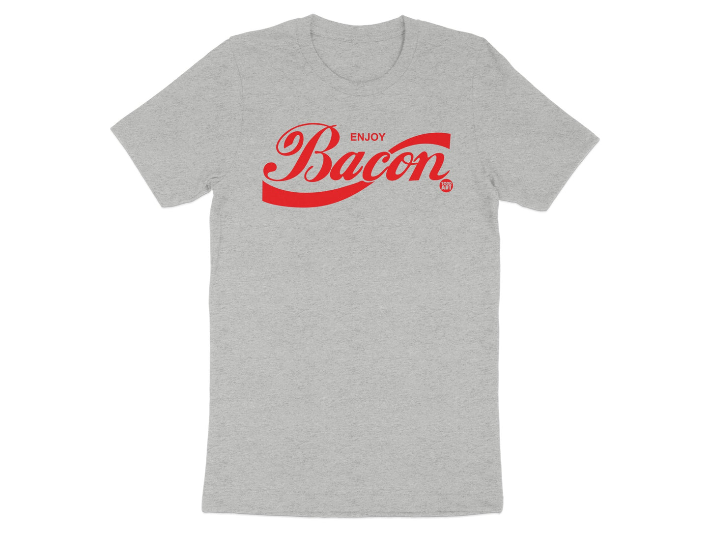 Grey Enjoy Bacon Graphic Print T-Shirt