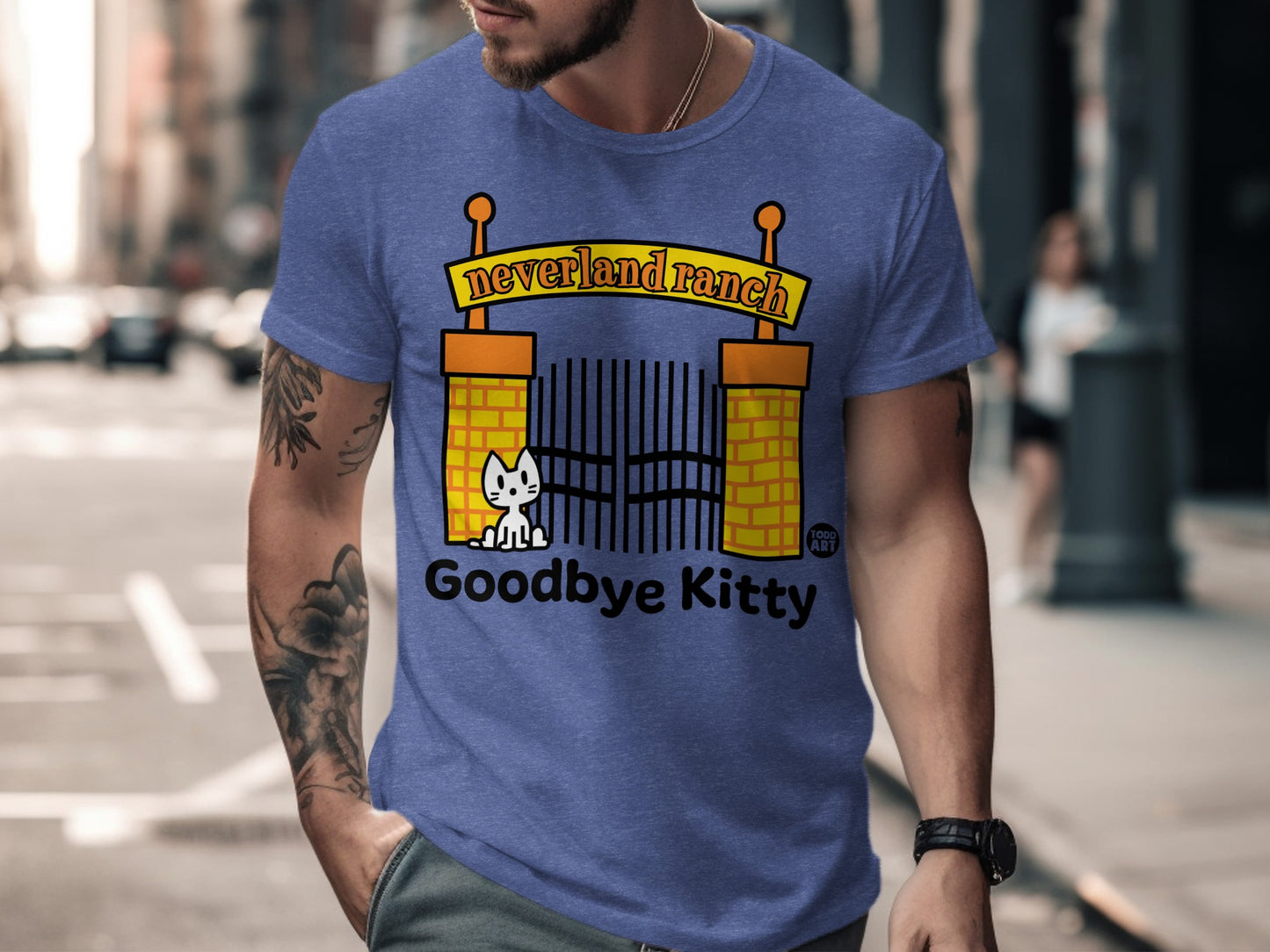 Neverland Ranch Goodbye Kitty T-shirt for sale