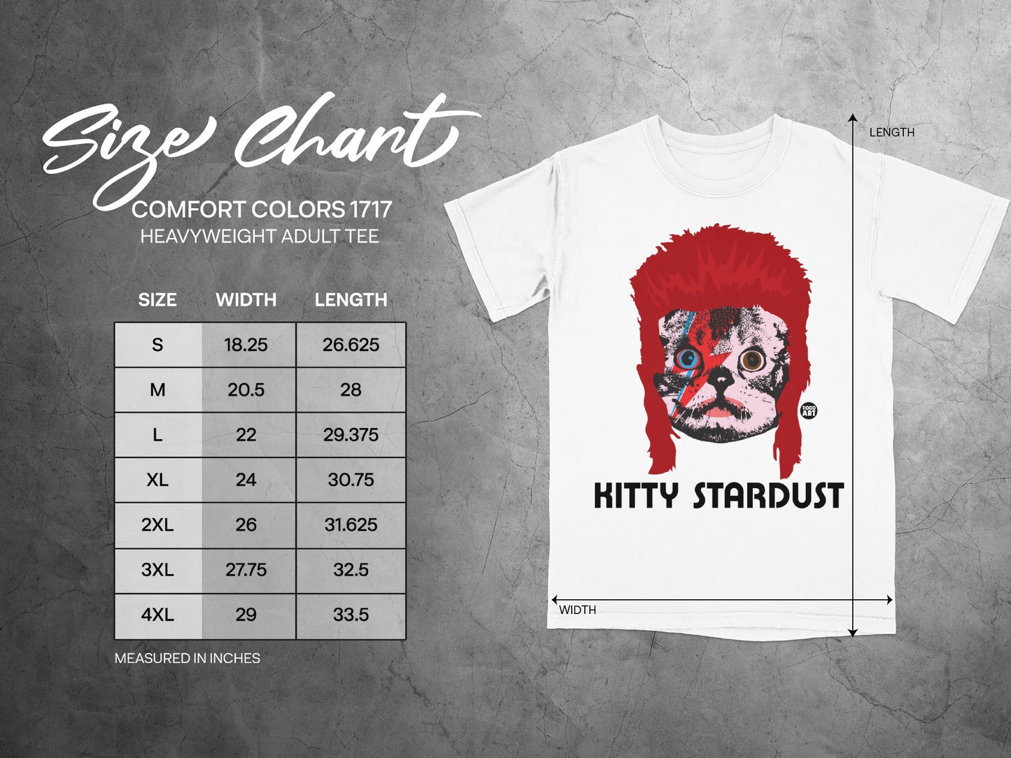Kitty Stardust Heavyweight Adult Tee