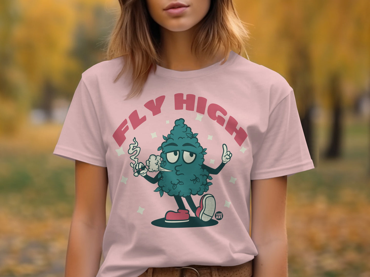 Fly High Graphic Print T-Shirt Casual Streetwear Tee