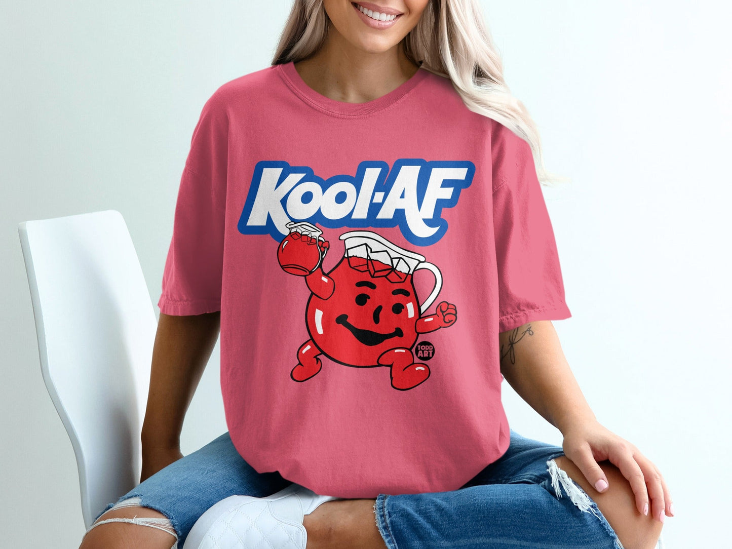 Kool-Aid AF graphic t-shirt with Kool-Aid Man illustration.