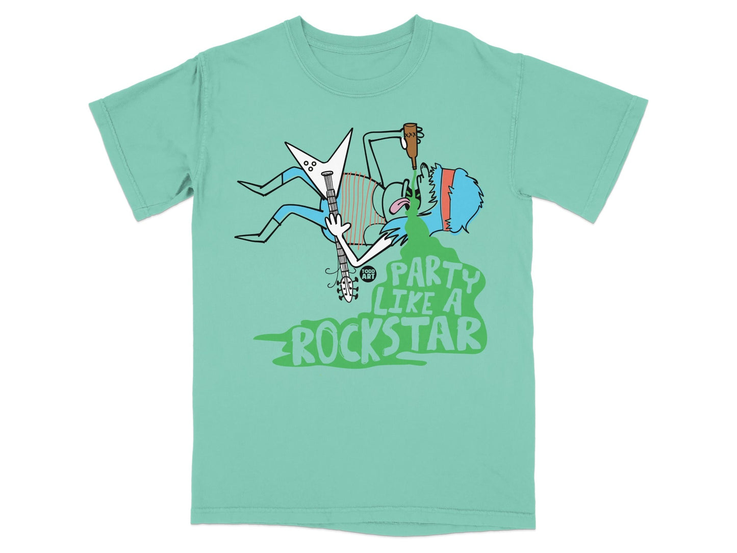 Party Like a Rockstar Graphic Tee Shirt