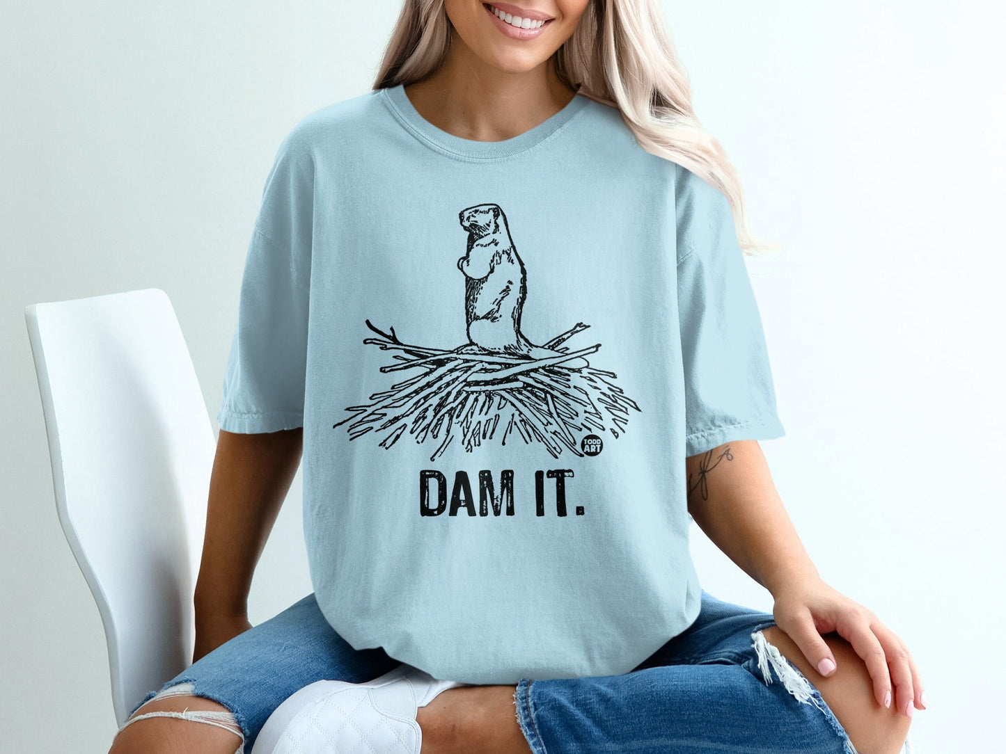 Dam It Beavers Graphic Tee for Humorous Apparel