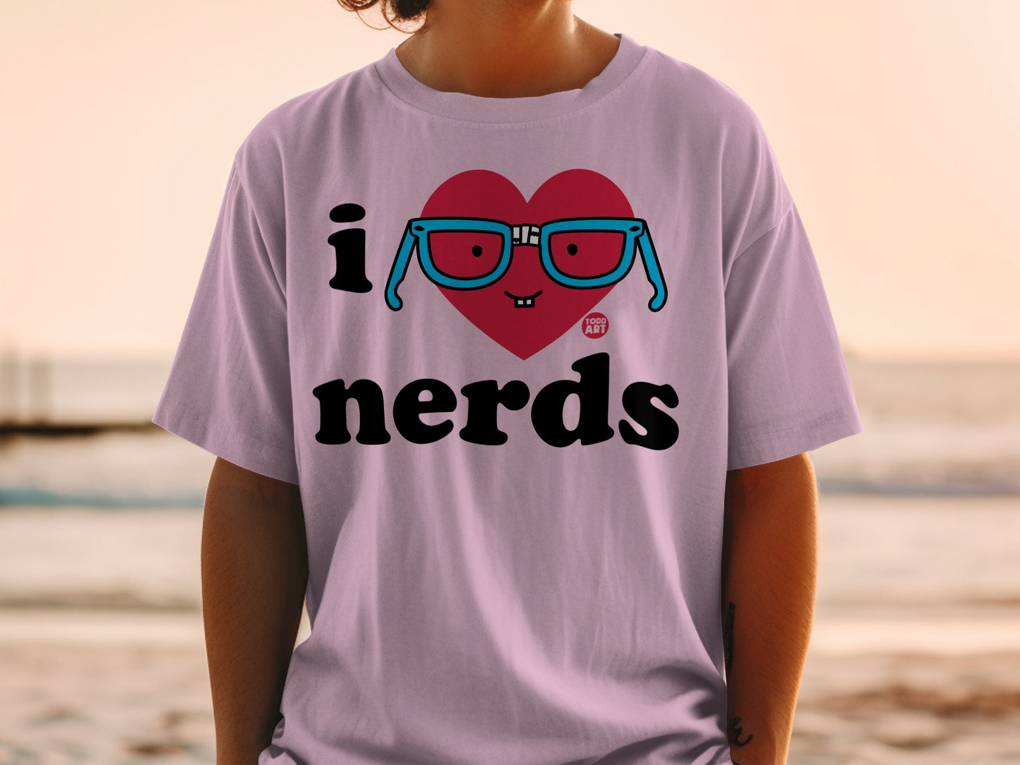 I Love Nerds Graphic Tee Geeky Humor Shirt