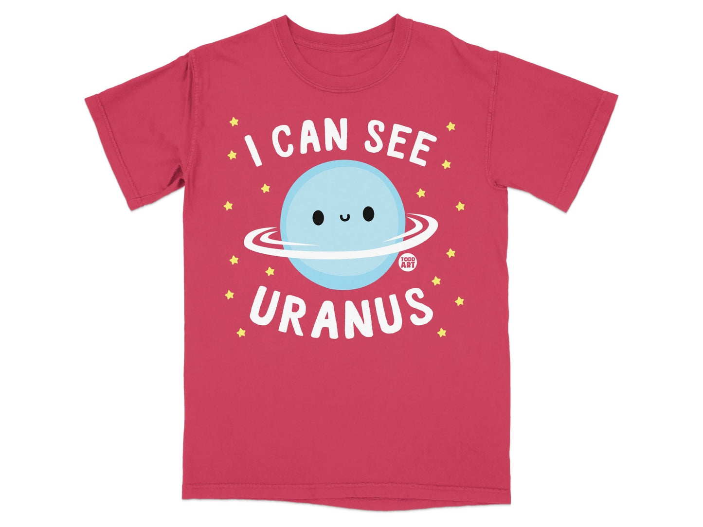 I Can See Uranus Cute Planet Graphic T-Shirt