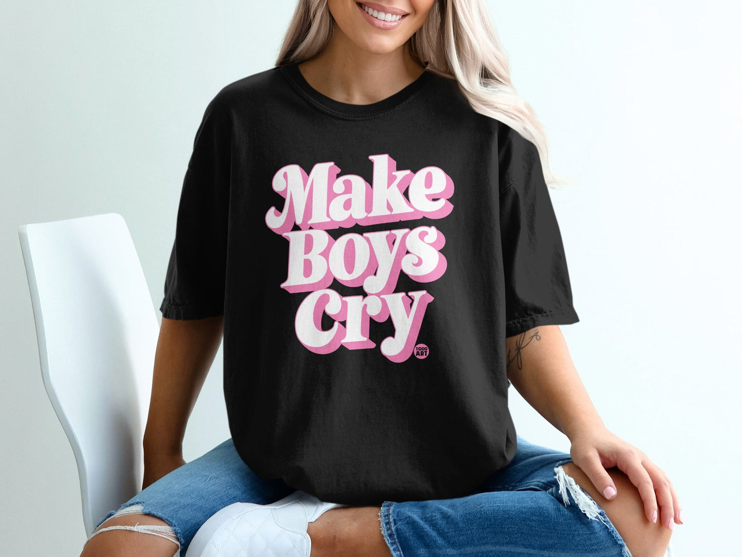 Make Boys Cry Graphic Tee Shirt for Bold Fashion