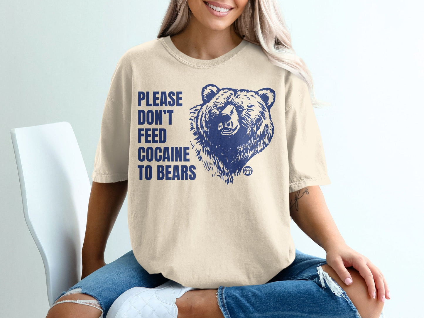 Please Don't Feed Cocaine to Bears Graphic Tee