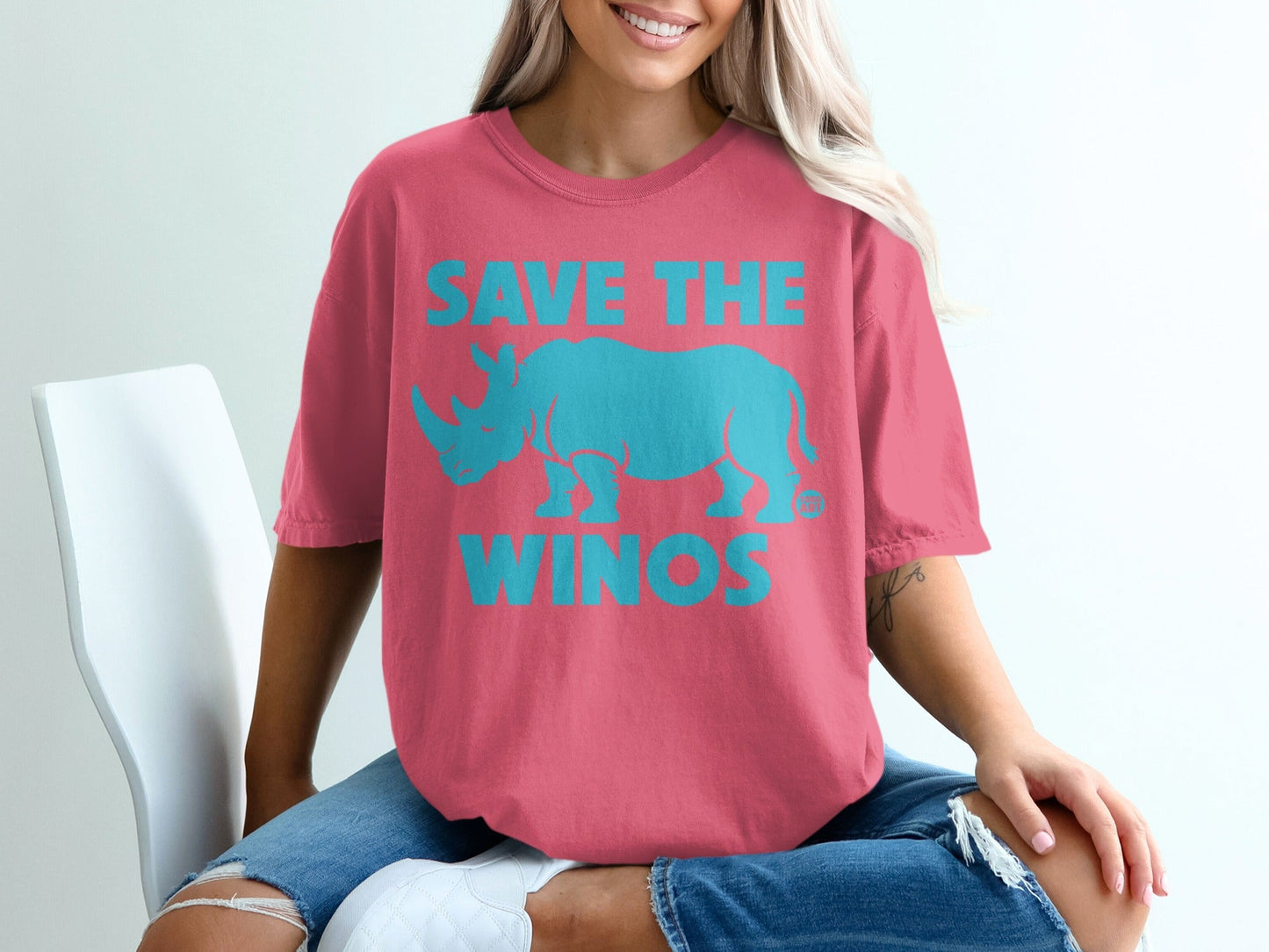 Save The Winos Ladies Casual Graphic T-Shirt