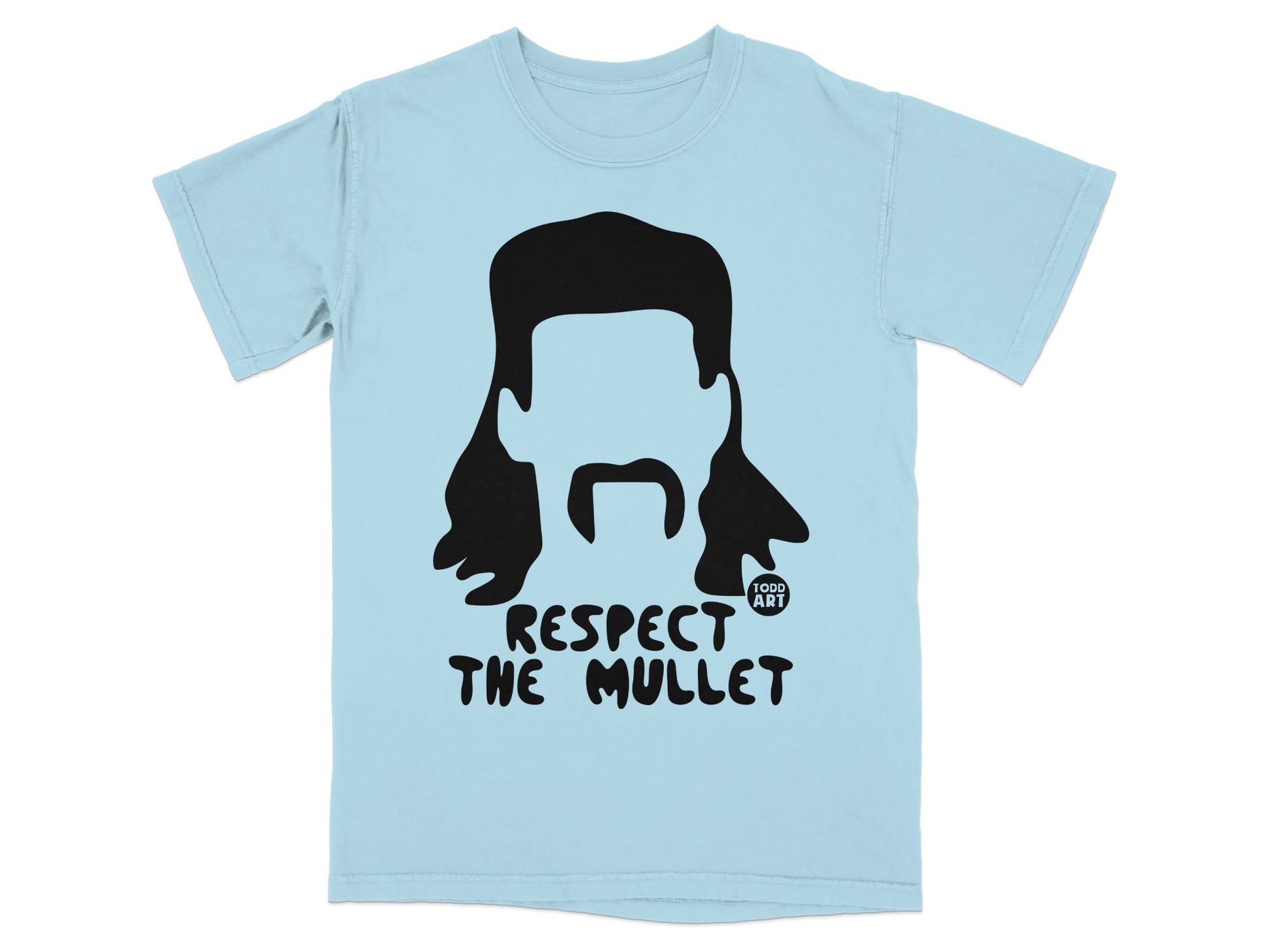 Respect The Mullet Silhouette TODD ART Light Blue product type