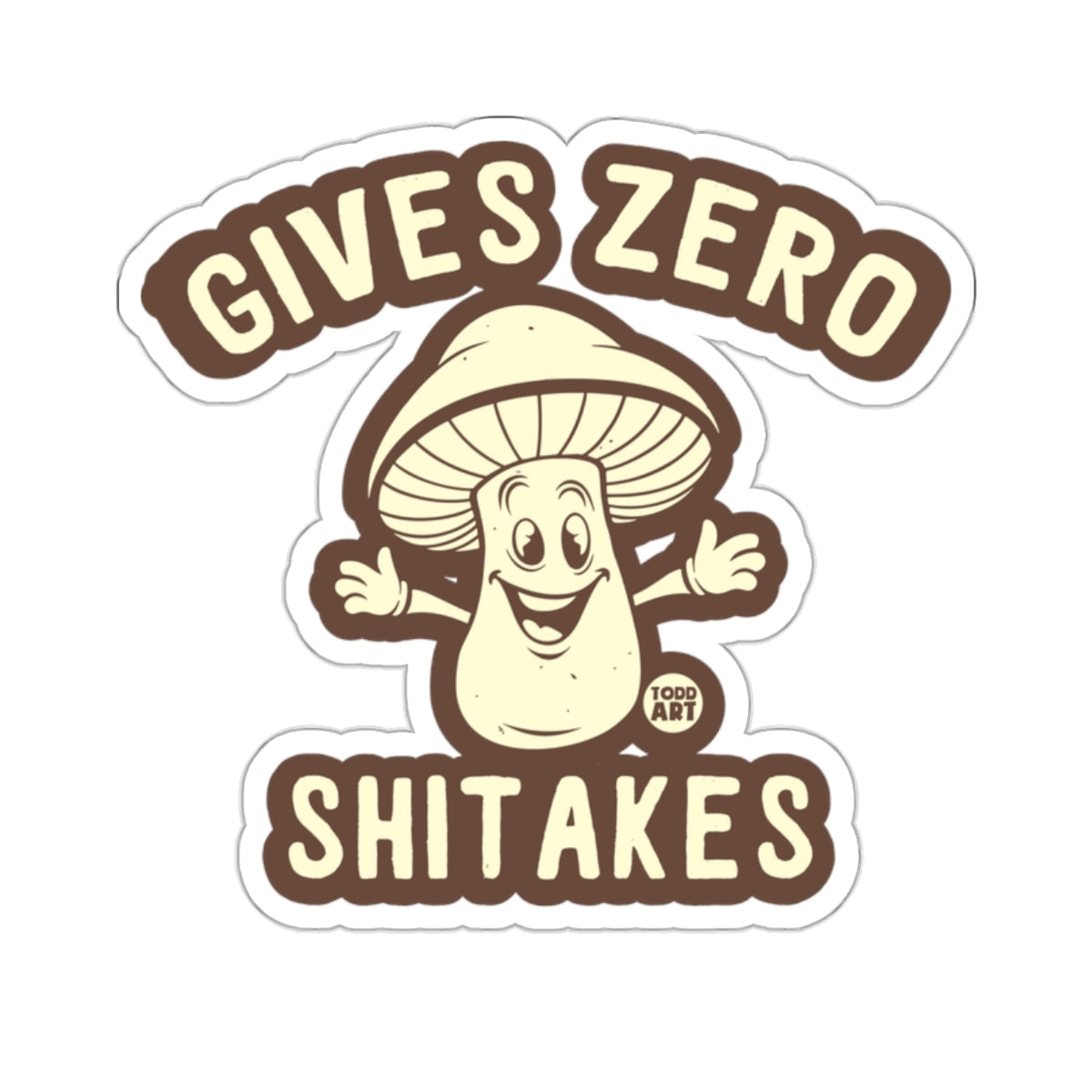 Happy Mushroom Character Gives Zero Shitakes Fun 