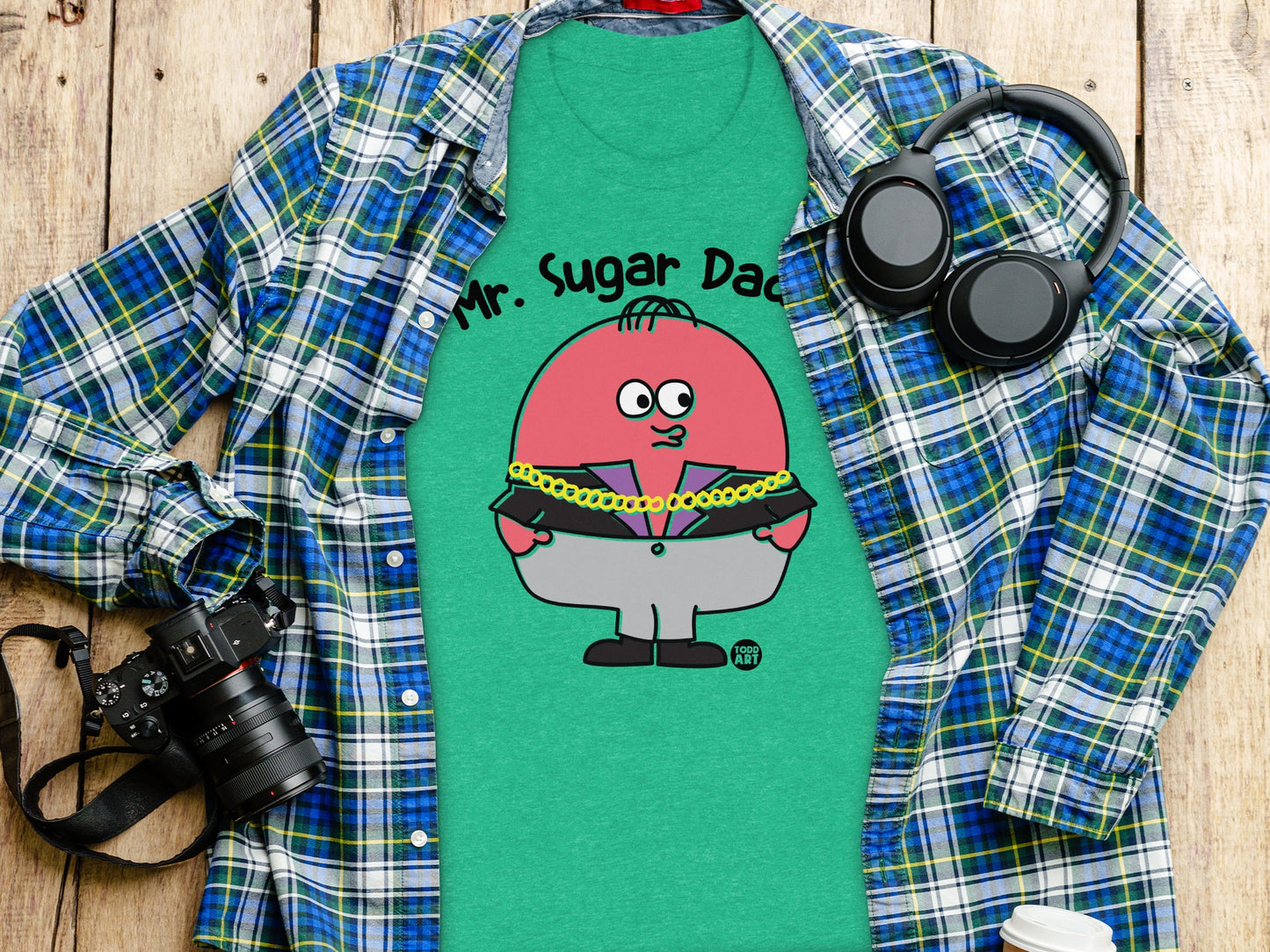 Mr. Sugar Daddy Graphic Green Shirt