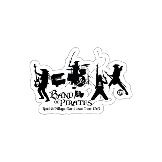 Band of Pirates Rock And Pillage Caribbean Tour 1763 Sticker