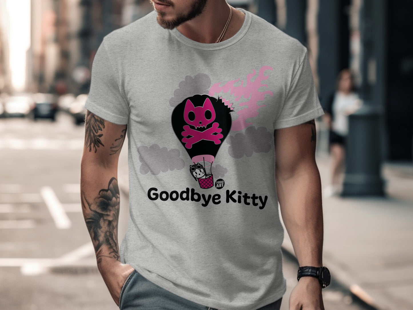 Goodbye Kitty Unique Graphic Printed T-shirt